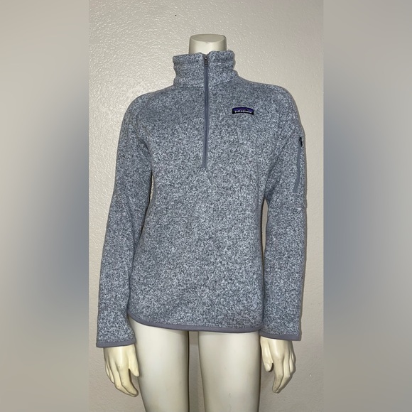 Patagonia Women Better Sweater 1/4 Zip Fleece Gray Size S - Picture 4 of 7